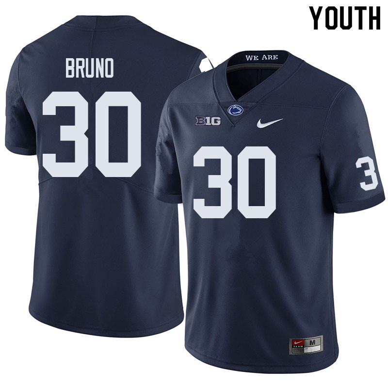 Youth #30 Joseph Bruno Penn State Nittany Lions College Football Jerseys Sale-Navy